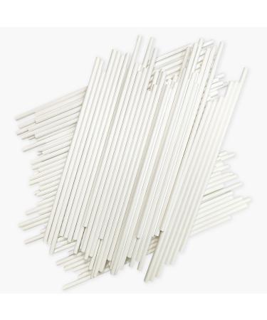 100 Count 6 INCH White Paper Lollipop Sticks,Cake Pop Sticks,Sucker Sticks for Cookies,Rainbow Candy,Chocolate,Cake Topper 6 Inch (Pack of 100) - Buy Online on GoSupps.com