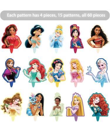 Princess Cupcake Toppers Birthday Cake Decorations Party Supplies Decor 60 counts - Buy Online on GoSupps.com