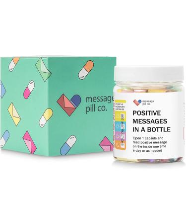 Message Pill Co. Self Care Kit - 50 Positive Affirmations for Stress Relief & Wellness | Get Well Soon Gifts for Women and Men | Daily Messages for Meditation and Relaxation - Buy Online on GoSupps.com