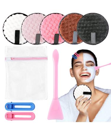 BDSHUNBF 5 pieces make-up removal pads washable cotton pads reusable cotton pads for cleaning all skin types