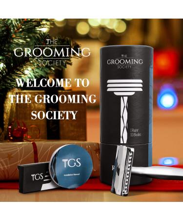 Double Edge Safety Razor - Classic Reusable Metal Razor for Men & Women | Includes 10 Blade Refill - Shop Now - Buy Online on GoSupps.com