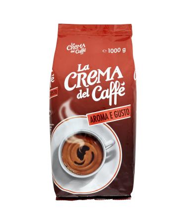 La Crème Café Aroma e Gusto, Coffee Beans 1kg with Intense Aromas of Toasted Bread and Bitter Cocoa with Spicy Notes, Mela
