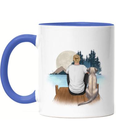 Personalized Kiddle-Design Dog Dad Mug - Blue Dog Owner Gift | Perfect for Dog Lovers & Pet Fans - Buy Online on GoSupps.com