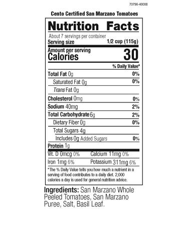 Cento San Marzano Whole Peeled Plum Tomatoes 28 Oz - Pack of 6 - Buy Online on GoSupps.com
