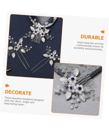 minkissy 4 Sets Bridal Wedding Comb Leaf Hair Comb Rhinestone Hairpin Green Hair Accessories Green Accessories Prom Hair Accessories Bridal Hairpin Bride Flowers Zircon Crystal - Buy Online on GoSupps.com