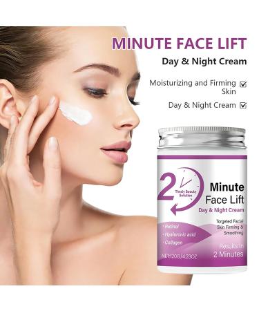 2 Minute Face Lift Day & Night Cream Retinol & Collagen Moisturizer Deeply Nourishes Skin Significantly Reduces Wrinkles and Fine Lines Suitable for All Skin Types 4.23 Fl Oz - Buy Online on GoSupps.com