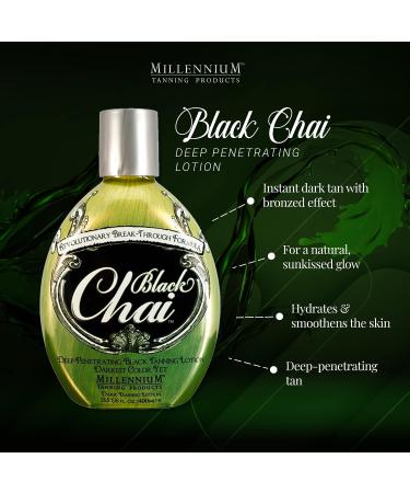 Millennium Tanning Black Chai Tanning Lotion 13.5 oz with Bronzers, Essential Oils & Extracts - Buy Online on GoSupps.com