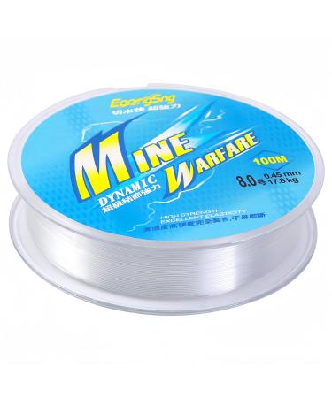 Soodyoow 100m fishing line transparent 0.45mm nylon thread Fishing line monofilament tearproof nylon thread Transparent strong tension high load cord for hanging decorations and jewelry - Buy Online on GoSupps.com