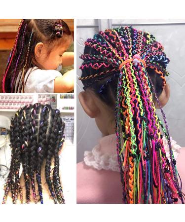 99pcs Colorful Hair Ties for Braiding - Fashionable Hair Accessories for Kids & Women - Perfect for Parties | DIY Hair Mesh - Buy Online on GoSupps.com
