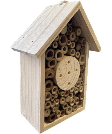 4 x Wooden Bee Butterfly & Insect Hotel Hanging Shelter Garden Nesting Habitat Box Weather Resistant - Buy Online on GoSupps.com