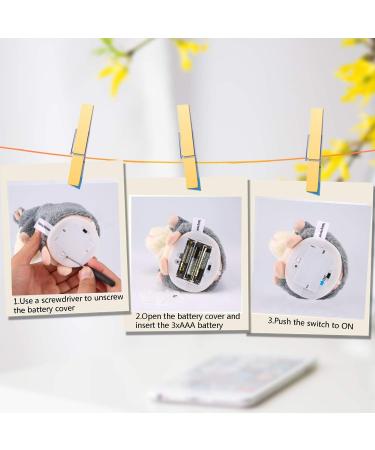 Qwifyu Talking Hamster Interactive Stuffed Plush Animal Toy with Cute Sound Effects - Gray - Buy Online on GoSupps.com