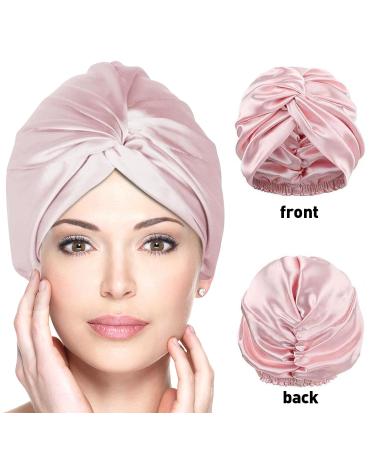100% Mulberry Silk Night Hat for Women | Adjustable Double Layer Sleeping Cap & Hair Care Bonnet - Burgundy Red - Buy Online on GoSupps.com