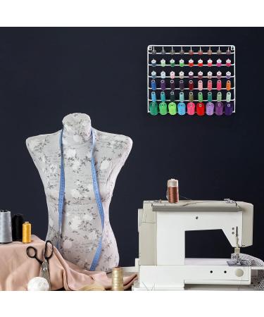 MOOACE 54 Spools Thread Holder Set of 2 - Metal Thread Rack Organizer for Embroidery, Quilting, Sewing - White - Buy Online on GoSupps.com