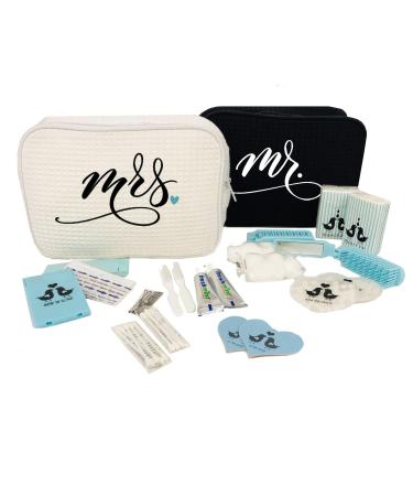 Mr. and Mrs. Honeymooners Travel Bag Gift Set - Bride and Groom Travel Set - Bridal Shower Gift - Couples Gift for the Mr. and Mrs.