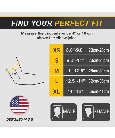 CAMBIVO Elbow Brace 2 Pack - Tennis & Golfers Elbow Compression Support Sleeve for Pain Relief - Arthritis, Bursitis, Workout - Medium Black - Buy Online on GoSupps.com