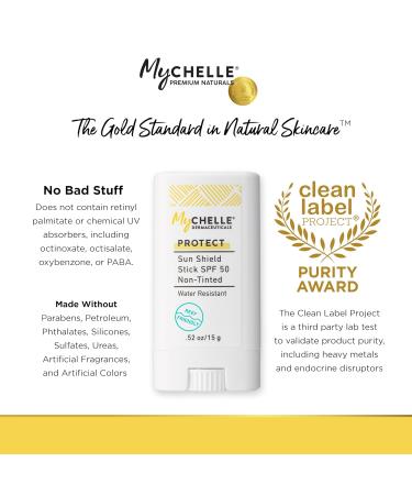 MyChelle Dermaceuticals SPF 50 Sun Shield Stick and Liquid Non-Tinted TSA Friendly -Sunscreen for Face Reef Safe Pack of 2 - Buy Online on GoSupps.com
