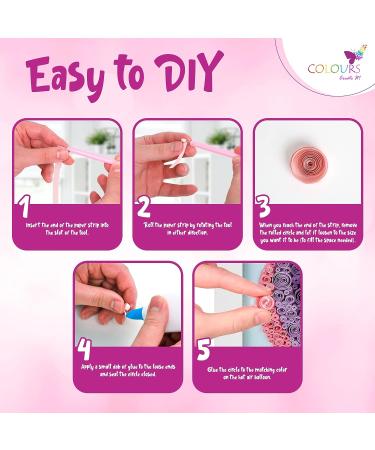 Colours Crafts Complete Quilling Kit with Wooden Frame Template - DIY Quilling Materials for Adults & Kids - Balloon Design - Buy Online on GoSupps.com