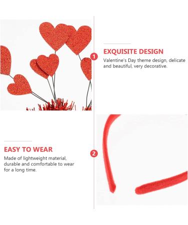 FOMIYES Valentines Day Headbands Red Heart Headband Boppers Sequin Hair Hoop Hairband for Women Girls Party Dress Accessories - Buy Online on GoSupps.com