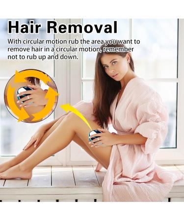 Crystal Hair Eraser - Painless Hair Remover for Men & Women | Reusable Exfoliating Stone for Arms Legs & Back - Fast & Easy Cleaning - Buy Online on GoSupps.com