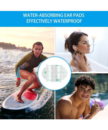 120 Waterproof Ear Covers for Shower & Swimming | Ear Stickers & Cotton Ear Plugs for Water Sports - Buy Online on GoSupps.com
