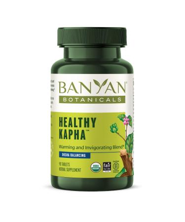 Banyan Botanicals Healthy Kapha Organic Herbal Tablets for Balancing Kapha Dosha Warming & Invigorating* 90 Tablets Non-GMO Sustainably Sourced Vegan