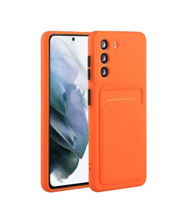 Tivenfezk Nadoli Silicone case for Samsung Galaxy A34 5G Ultra thin shockproof scratch -resistant Wallet soft TPU protective cover Mobile phone case with credit card holder Samsung Galaxy A34 5g Orange Orange