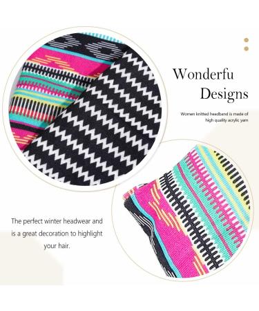 Boho Tie Black Elastic Hair Bands for Women & Girls | Slipproof Striped Yoga Accessories (2 Pack) - Buy Online on GoSupps.com