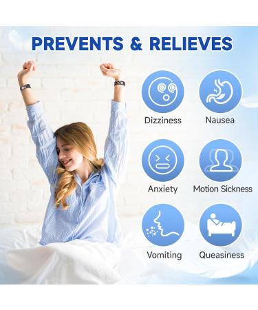 LYJEE Sea Sickness Wristbands - Motion Sickness Relief for Adults & Kids | Acupressure Anti-Nausea Bands for Pregnancy & Cruises - Large Size - Buy Online on GoSupps.com