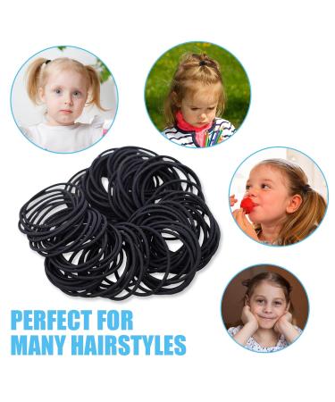 100 Pieces Black Hair Ties - Metal-Free Small Elastic Ponytail Holders for Girls Women & Men | Premium Hair Accessories - Buy Online on GoSupps.com