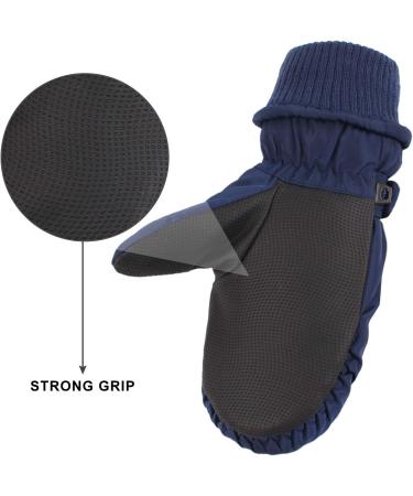 XIAOHAWANG Kids Ski Gloves | Waterproof Winter Dinosaur Mittens Navy | 2-8 Years - Buy Online on GoSupps.com
