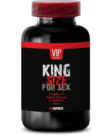 Tongkat Ali King Size for Men Complex - 60 Capsules with L-Arginine, Ginseng, Maca Root, Korean Ginseng & More - Buy Online on GoSupps.com