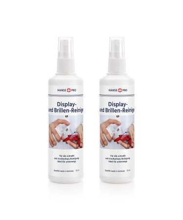 Hanseatic Pro glasses cleaner 2 x 125 ml I glasses care I Cleaning spray I Fast and strip-free cleaning of glasses and display surfaces I ideal for 125 ml (2 pack)