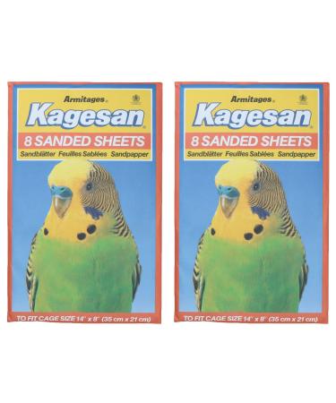AB Tools 16 Sanded Sheets Sandpaper Cage Lining Budgies Caged Birds 21x35cm