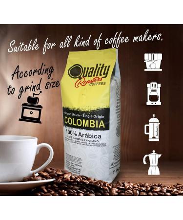 Quality Roasters Coffees. Natural Coffee Beans. 100% Arabica. Single Origin Colombia. Hand Roasted. Medium Roast. (1 Kg Chocolate) - Buy Online on GoSupps.com
