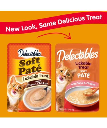 Hartz Delectables Soft Pate Lickable Wet Cat Treats 12 Pack - Tuna & Chicken Flavors - Buy Online on GoSupps.com