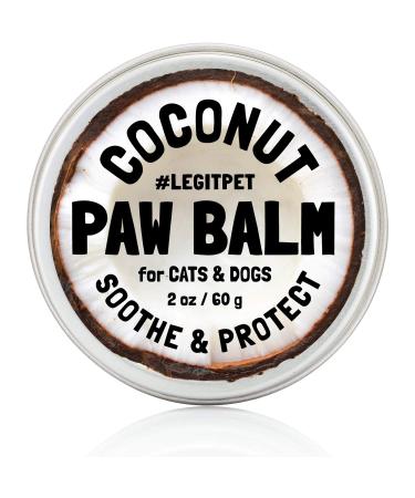 LEGITPET Dog Paw Balm Wax Soother & Moisturizer Cream with Natural Food-Grade Coconut Oil, Organic Shea Butter & Beeswax - 2 oz - Healing Protector for Cracked Dog Paws, Snout & Elbows - Buy Online on GoSupps.com