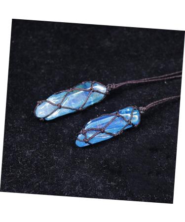 DOITOOL 1pc Woven Mesh Pendant Handmade Necklaces Decorative Necklace Neck Pendant To Weave Single Crystal - Buy Online on GoSupps.com