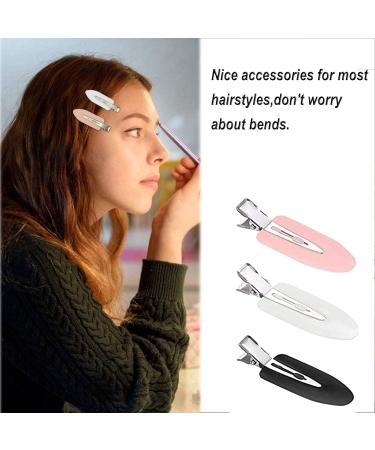 JeoPoom Hairpin Set - 9 Pcs No Bend & No Crease Clips for Hair Styling in White, Pink, and Black - Buy Online on GoSupps.com