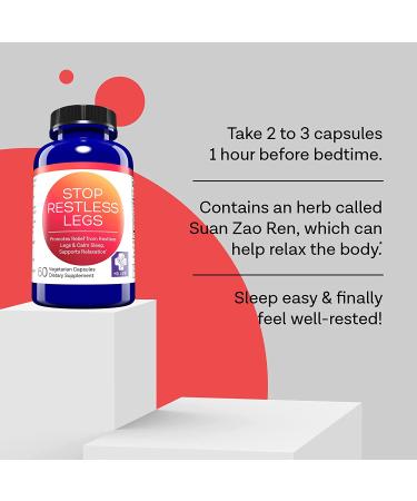 MD.Life Restless Leg Relief Capsules - 60 Count with Vitamin D3 & Curcumin for Rested Legs, Restful Sleep, and Joint Health - Buy Online on GoSupps.com