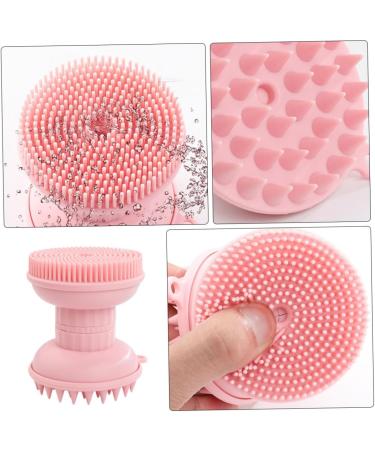 Ipetboom Makeup Brushed 1pc Three-in-one Bath Silica Gel Pink Detergent Deep Cleaning Makeup Face Brushes 8.6x7cm Pink - Buy Online on GoSupps.com