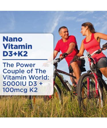 Nano Vitamin D3+K2 Nanosized Liquid Particles | Rapid Absorption | 5000 IU Potent Formulation - 1Fl Oz | Non-GMO Gluten Free | Supports Bone Joint Heart & Immune Health - Buy Online on GoSupps.com