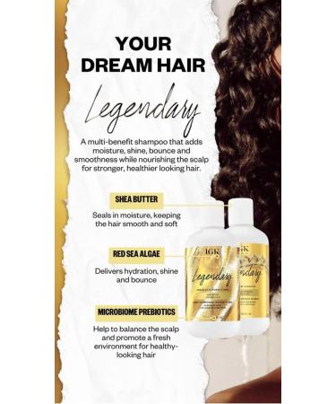 IGK LEGENDARY Dream Hair Conditioner - Vegan, Cruelty Free, 8 Fl Oz - Healthy, Hydrated, Shine - Buy Online on GoSupps.com