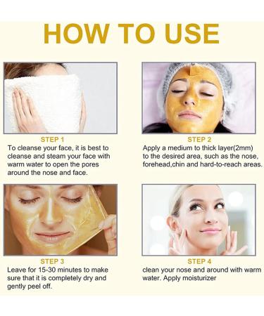 Peel Off Face Masks Gold Face Peel Anti Wrinkle Anti Aging Facial Mask Deep Skin Clean Purifying Acne Reduces Fine Lines & Wrinkles Skin Care Face Lifting Firming Mask - Buy Online on GoSupps.com