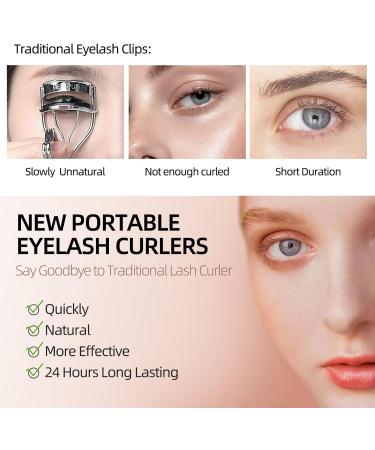 EYECURL Heated Eyelash Curler USB Rechargeable - Fast Heating Electric Curler for Long-Lasting Lashes - Black X8 - Buy Online on GoSupps.com