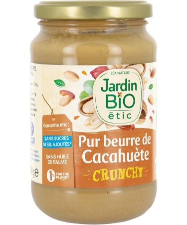 Jardin BiO tic - Pure Organic Crunchy Peanut Butter - 100% Peanut - Certified Organic AB - No Addition of Salt Sugar or Palm Oil - 350g Jar - Buy Online on GoSupps.com