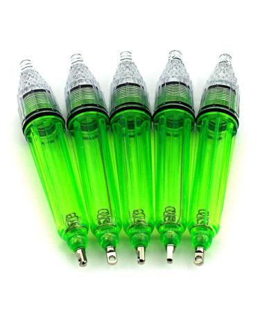 Anmas 5pcs LED Fishing Light Bait Lure Deep Drop LED Green Super Waterproof Underwater Lamp Fish Tools Blinking 7 Colors Length 16.5cm