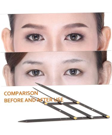Angoily 7 Pcs Second Generation Scale Microblading Ruler Eyebrow Measuring Rulers Metal Makeup Set 25x5x0.6cmx7pcs Blackx7pcs - Buy Online on GoSupps.com