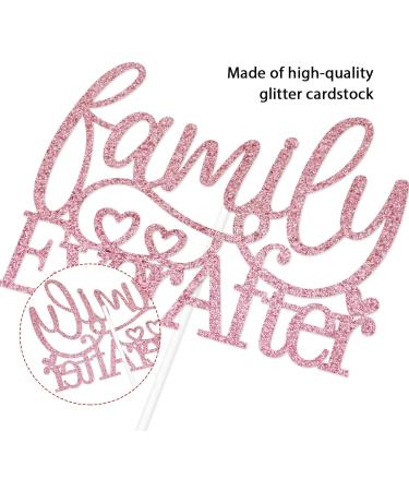 Family Ever After Cake Topper Forever Family Anniversary Birthday Baby Shower Adoption Party Decorations Rose Gold - Buy Online on GoSupps.com