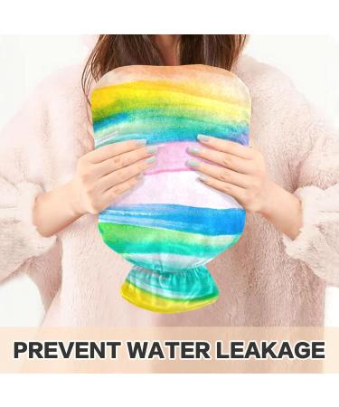 Naanle 1L Watercolor Hot Water Bottle with Cover - Pain Relief & Heat Therapy - Transparent Design for Comfort - Buy Online on GoSupps.com