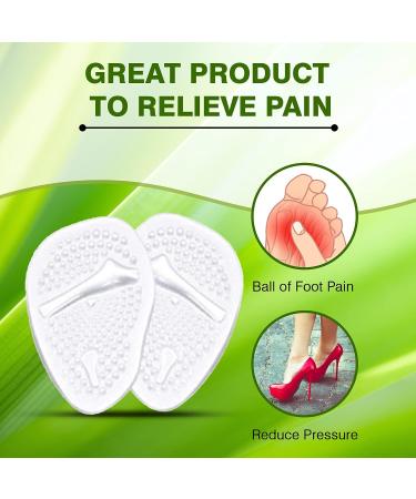MountainAir Metatarsal Pads - 4 Pairs Anti-Slip Foot Cushions for Men & Women - Pain Relief Shoe Inserts - Transparent High Heel Pads - Buy Online on GoSupps.com